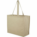 Recycled Cotton Shopper Tote with Wipe-Clean Lining, 4 oz - Natural - Photo
