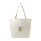 Recycled Cotton Shopper with Zip Pocket, 9 oz - Natural - View 1