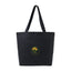 Recycled Cotton Shopper with Zip Pocket, 9 oz Transfer - Black - View 1