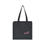 Recycled Cotton Tote with Two Front Pockets, 12 oz Transfer - Charcoal - View 1