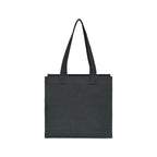 Recycled Cotton Tote with Two Front Pockets, 12 oz Transfer - Charcoal - View 4