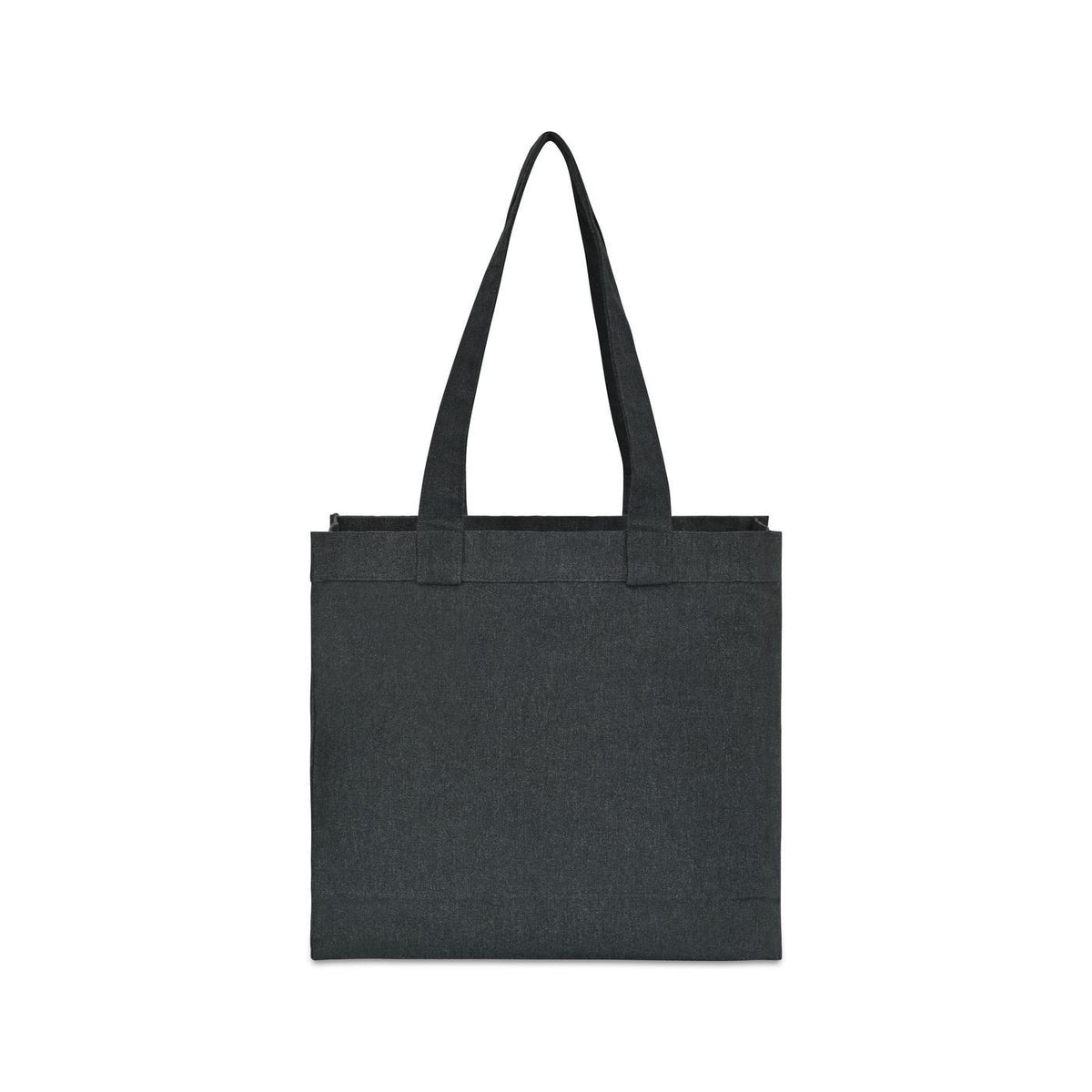 Recycled Cotton Tote with Two Front Pockets, 12 oz Transfer - Charcoal - View 4
