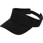 Recycled Cotton Twill Sun Visor Embroidery - Black - Left Angle