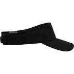 Recycled Cotton Twill Sun Visor Embroidery - Black - Right Side