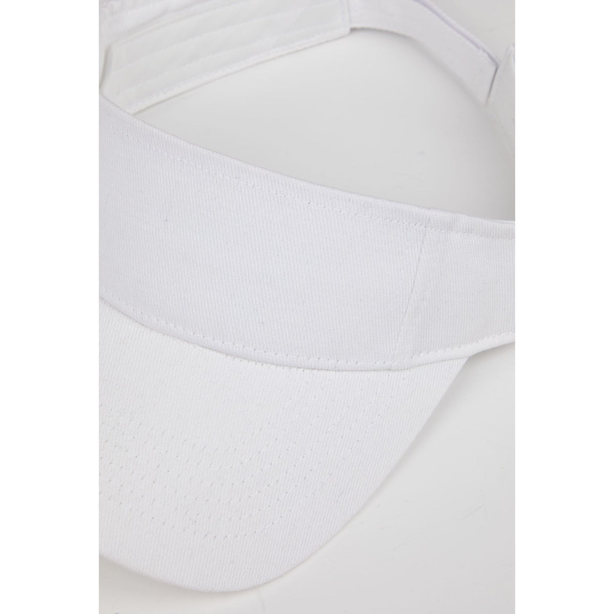Recycled Cotton Twill Sun Visor Embroidery - White - Detail 2