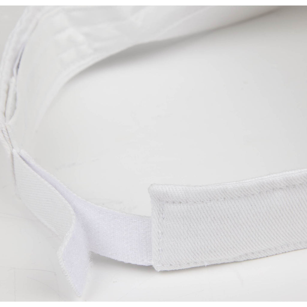 Recycled Cotton Twill Sun Visor Embroidery - White - Detail