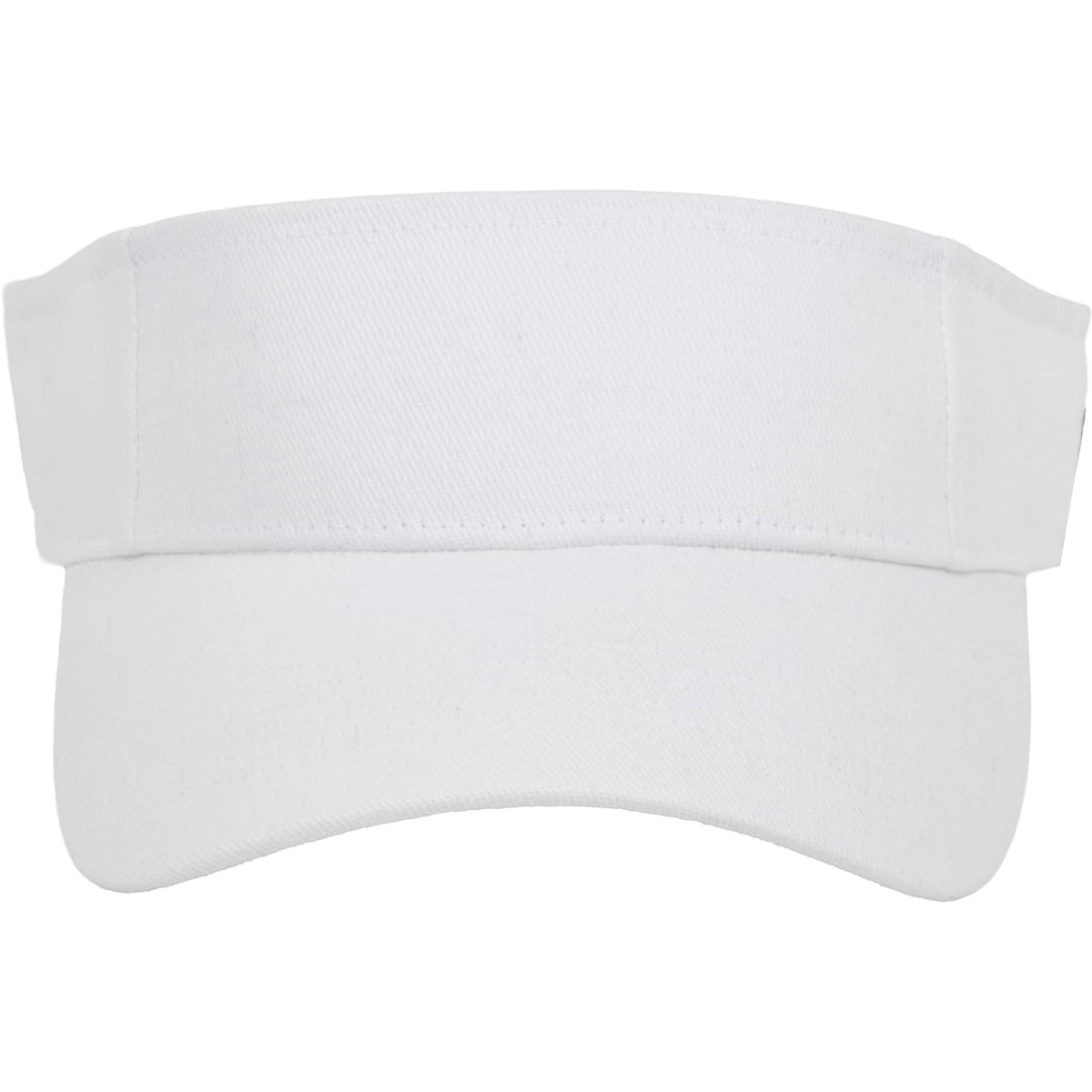 Recycled Cotton Twill Sun Visor Embroidery - White - Front