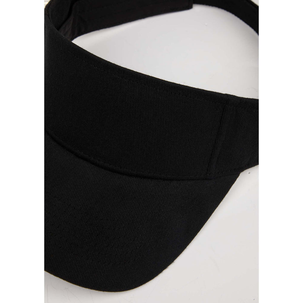 Recycled Cotton Twill Sun Visor Transfer - Black - Detail 2