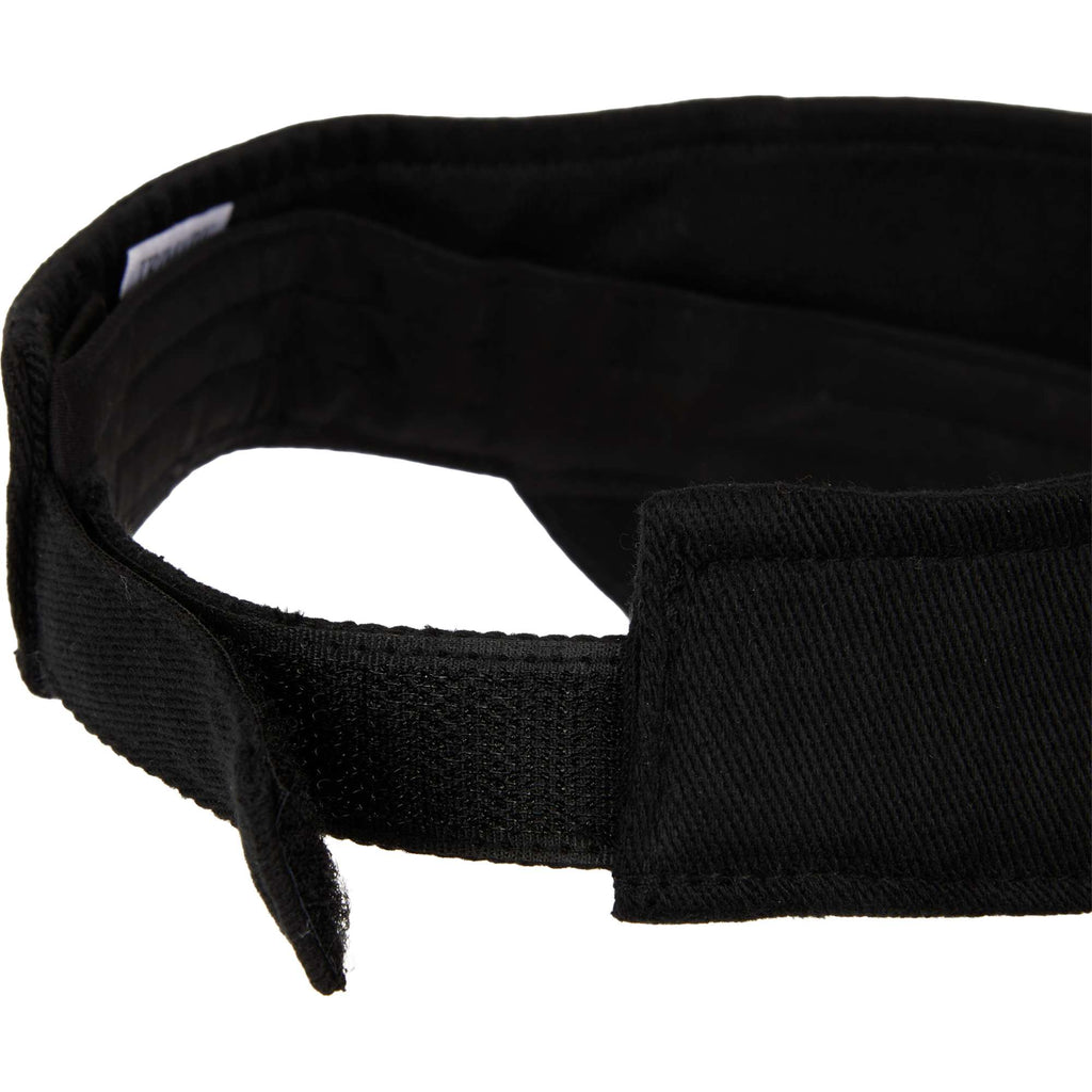 Recycled Cotton Twill Sun Visor Transfer - Black - Detail