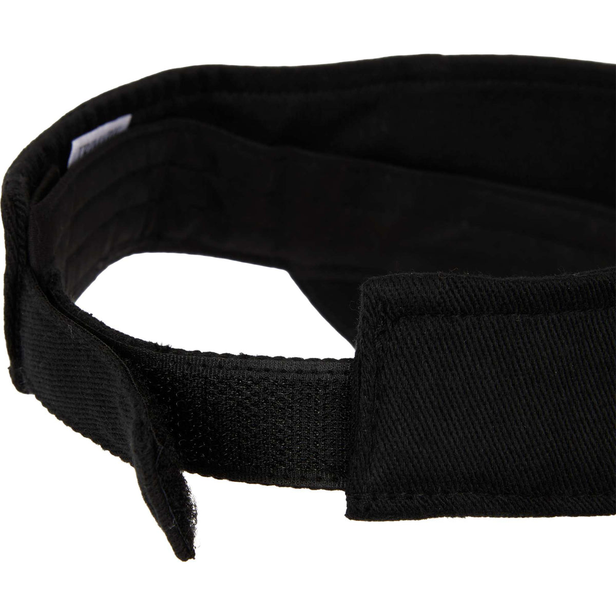 Recycled Cotton Twill Sun Visor Transfer - Black - Detail