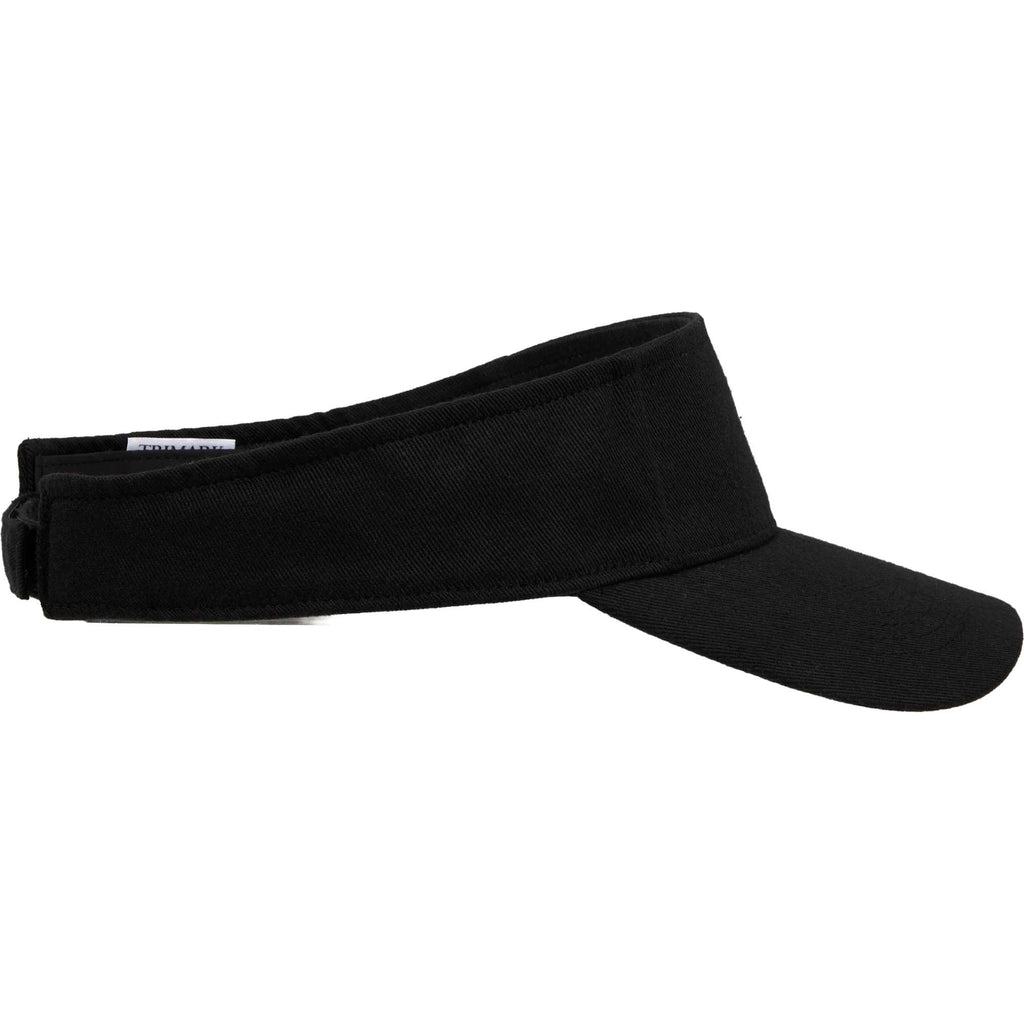 Recycled Cotton Twill Sun Visor Transfer - Black - Right Side