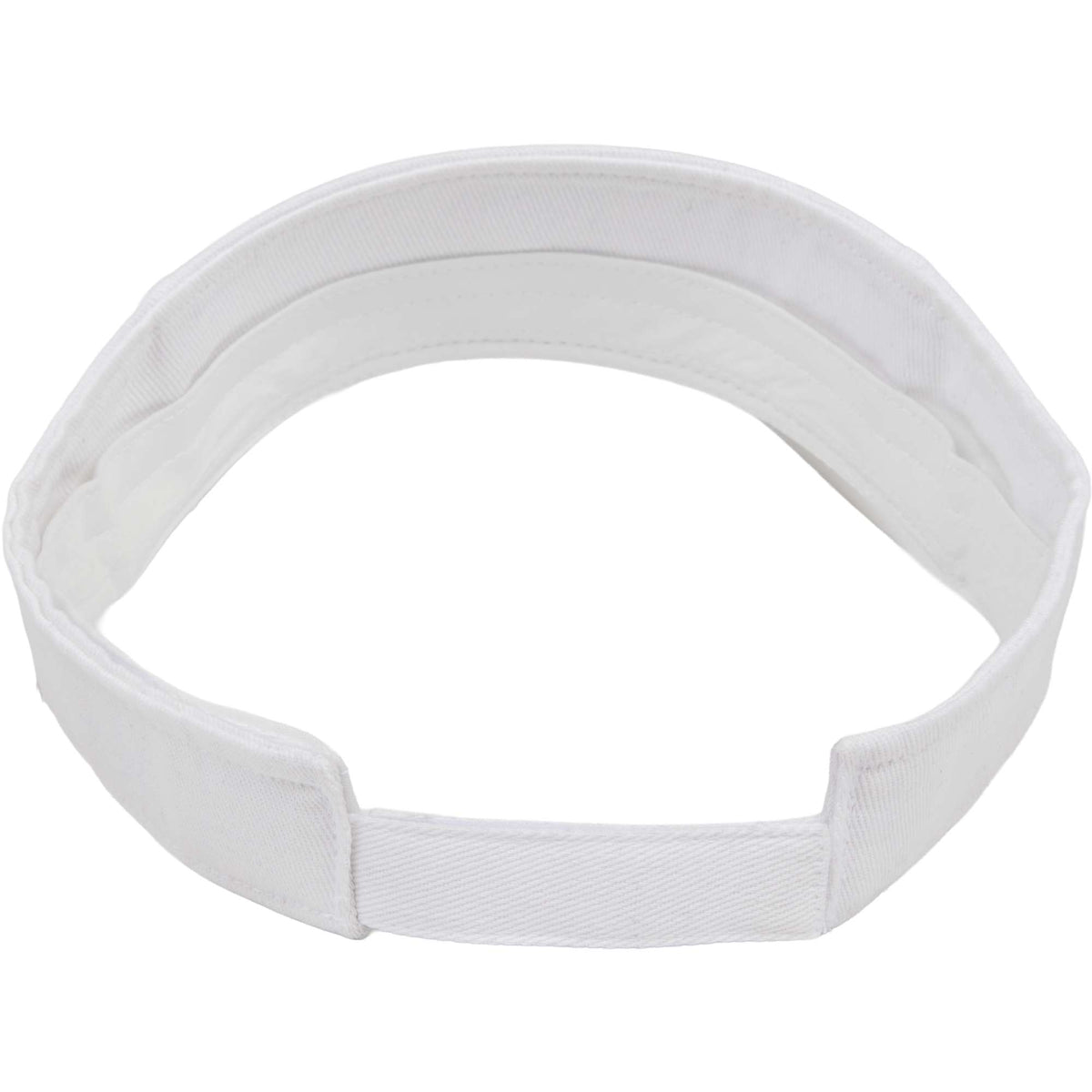 Recycled Cotton Twill Sun Visor Transfer - White - Back