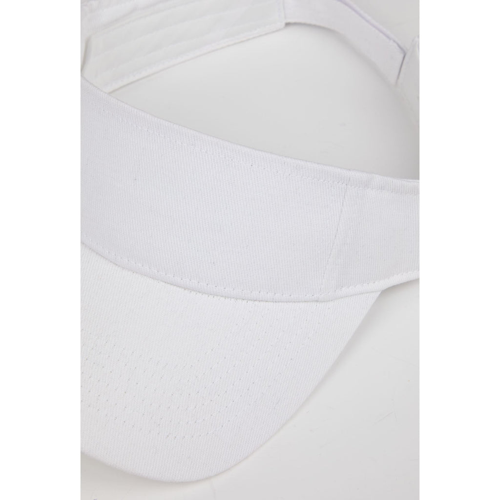 Recycled Cotton Twill Sun Visor Transfer - White - Detail 2