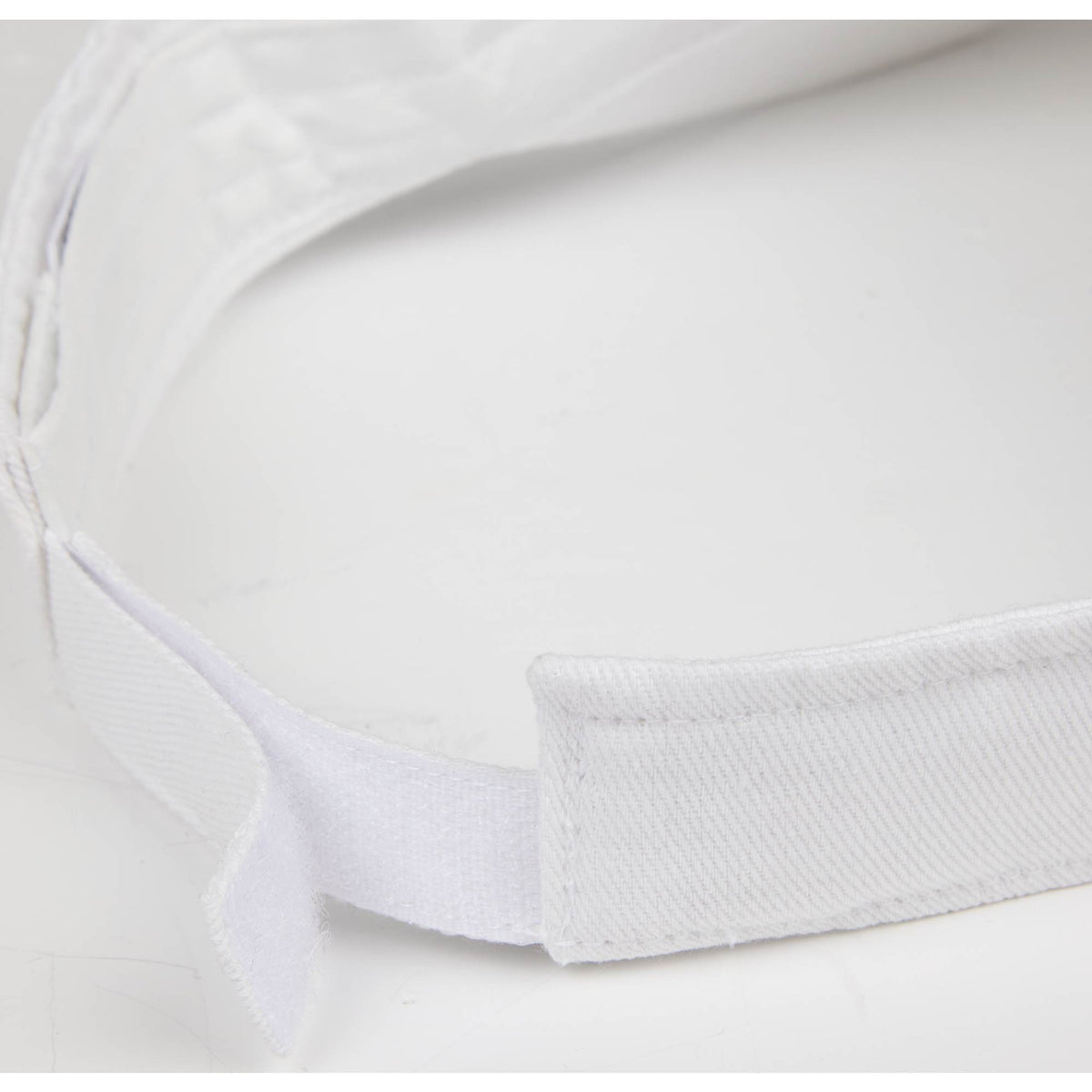 Recycled Cotton Twill Sun Visor Transfer - White - Detail