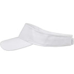 Recycled Cotton Twill Sun Visor Transfer - White - Left Side