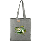 Recycled Cotton Twill Tote Bag, 5 oz - Black - Front