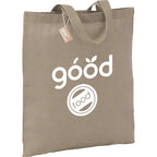 Recycled Cotton Twill Tote Bag, 5 oz Embroidery - Natural - Photo
