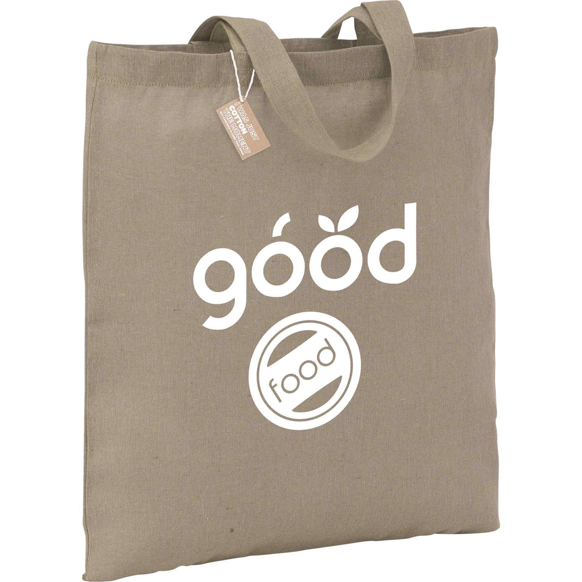 Recycled Cotton Twill Tote Bag, 5 oz Full Color - Natural - Photo