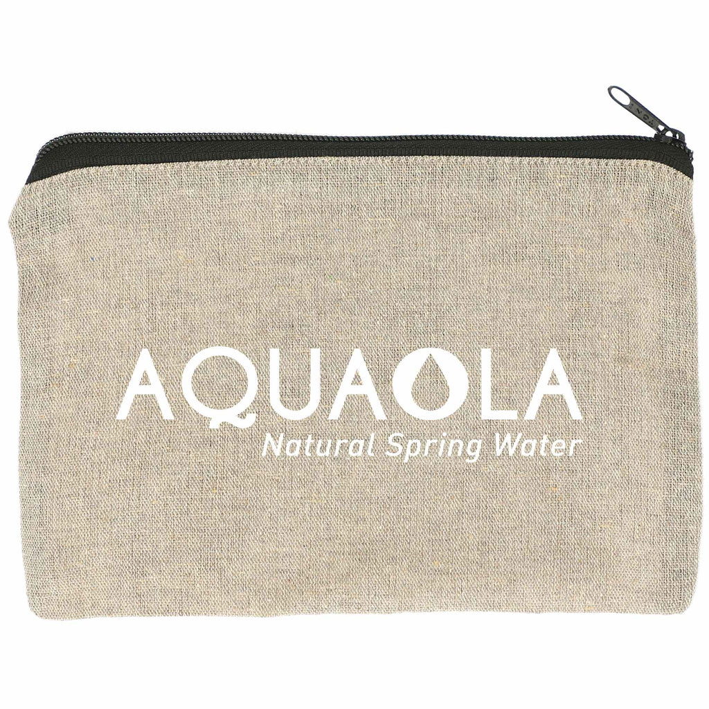 Recycled Cotton Twill Zip Pouch, 5 oz - Natural - Front