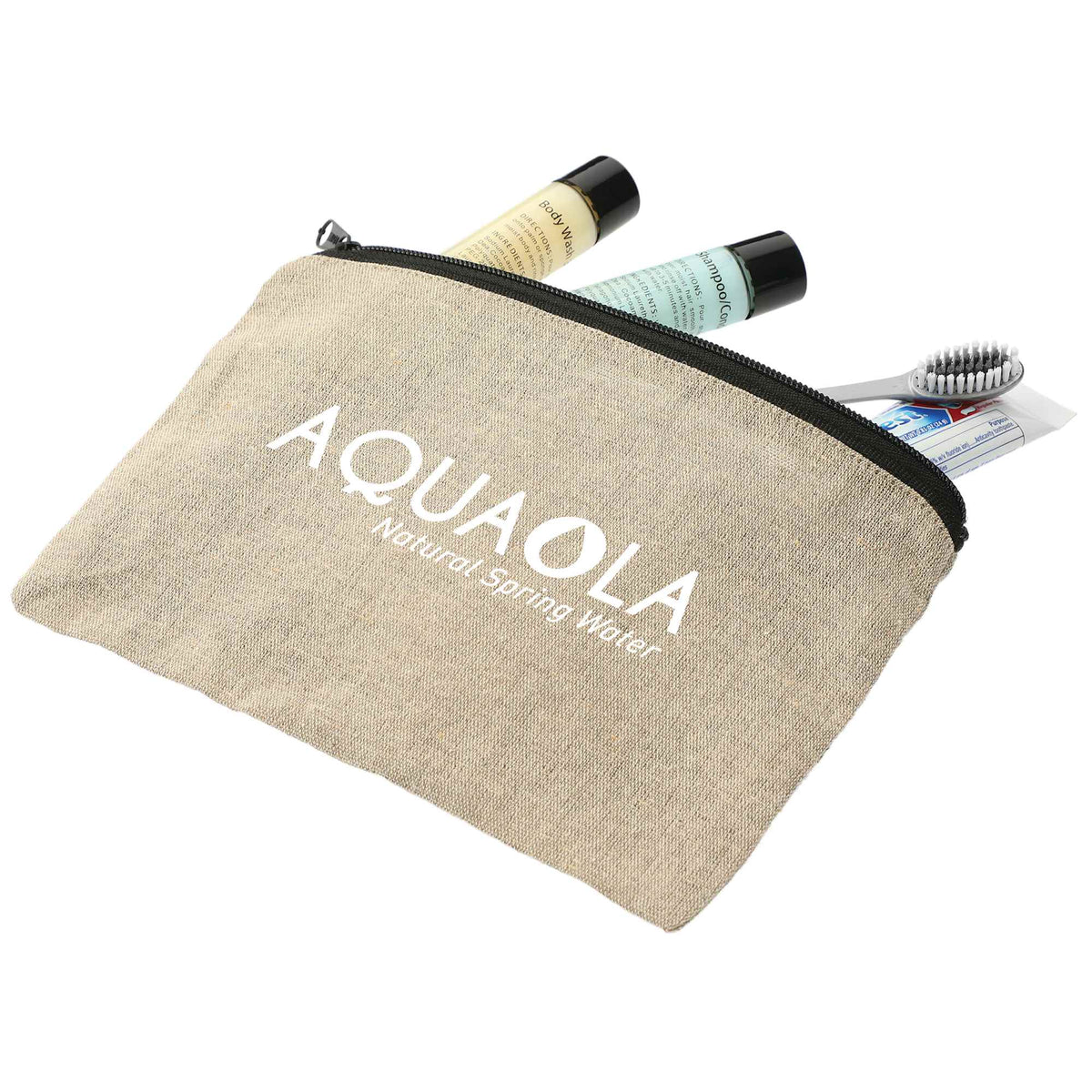 Recycled Cotton Twill Zip Pouch, 5 oz - Natural - Photo