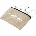 Recycled Cotton Twill Zip Pouch, 5 oz - Natural - Right Angle