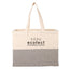 Recycled Cotton Utility Tote, 10 oz Transfer - Natural/Gray - Front