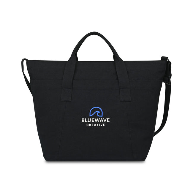 Recycled Cotton Utility Weekender Tote with Six Pockets