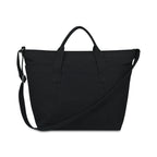 Recycled Cotton Utility Weekender Tote with Six Pockets Transfer - Black - View 2