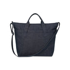 Recycled Cotton Utility Weekender Tote with Six Pockets Transfer - Indigo Denim - View 2