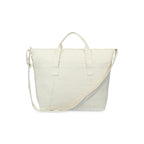 Recycled Cotton Utility Weekender Tote with Six Pockets Transfer - Natural - View 2