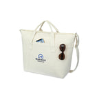 Recycled Cotton Utility Weekender Tote with Six Pockets Transfer - Natural - View 4