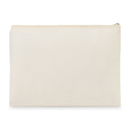 Recycled Cotton Zip Pouch, 9 oz Embroidery - Natural - View 2