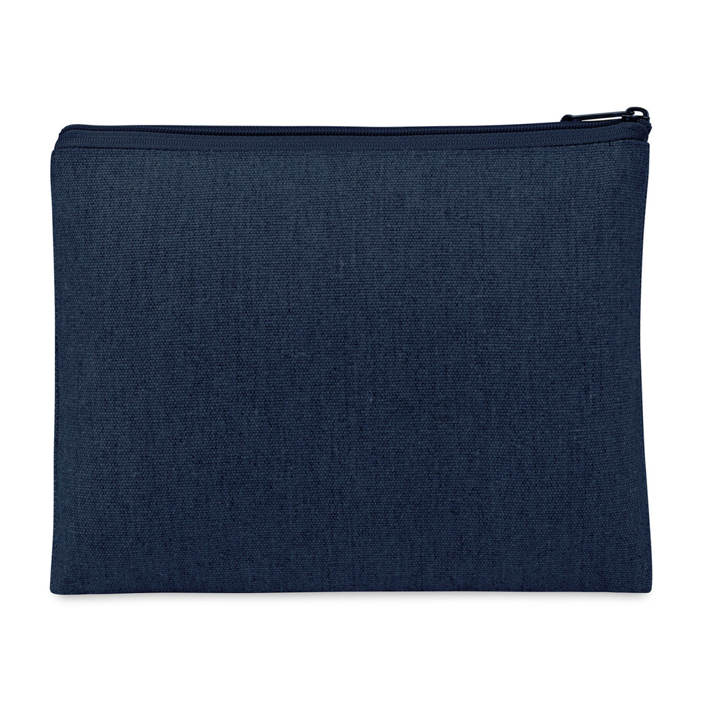 Recycled Cotton Zip Pouch, 9 oz Transfer - Indigo Denim - View 3