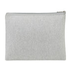 Recycled Cotton Zip Pouch, 9 oz Transfer - Light Grey - View 2