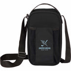 Recycled Crossbody Cooler for 6 Cans Transfer - Black - Front