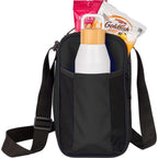 Recycled Crossbody Cooler for 6 Cans Transfer - Black - Propped