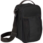 Recycled Crossbody Cooler for 6 Cans Transfer - Black - Right Angle
