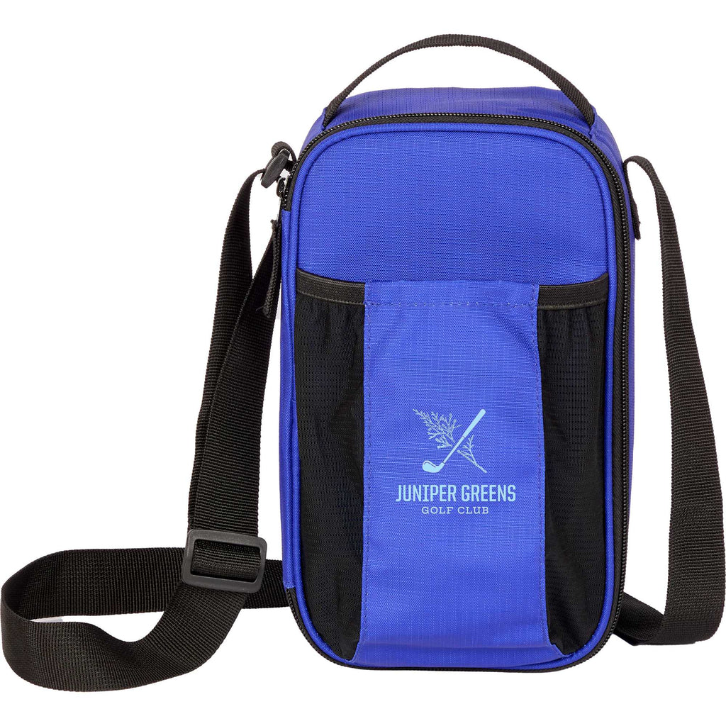 Recycled Crossbody Cooler for 6 Cans Transfer - Royal - Front