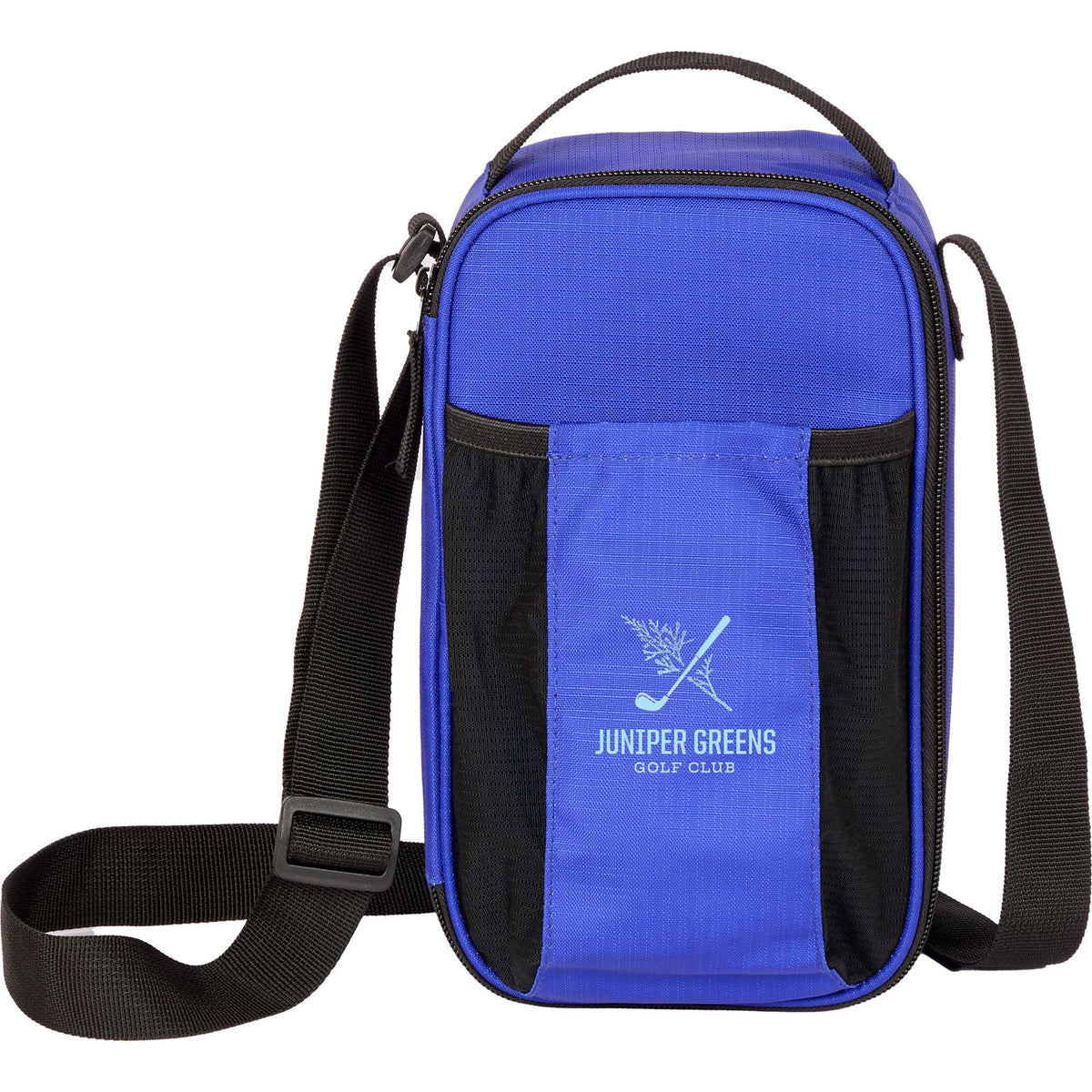 Recycled Crossbody Cooler for 6 Cans Transfer - Royal - Front