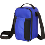 Recycled Crossbody Cooler for 6 Cans Transfer - Royal - Left Angle
