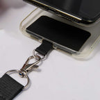 Recycled Crossbody Phone Lanyard, Adjustable - Black - Detail 3