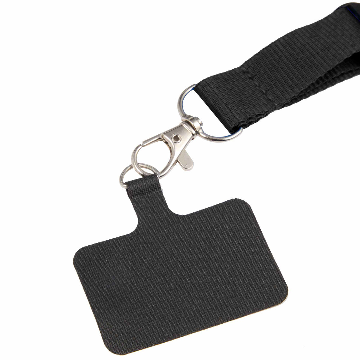 Recycled Crossbody Phone Lanyard, Adjustable - Black - Detail 6