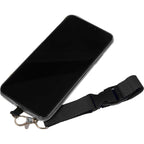 Recycled Crossbody Phone Lanyard, Adjustable - Black - Right Angle 3