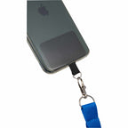 Recycled Crossbody Phone Lanyard, Adjustable - Blue - Detail