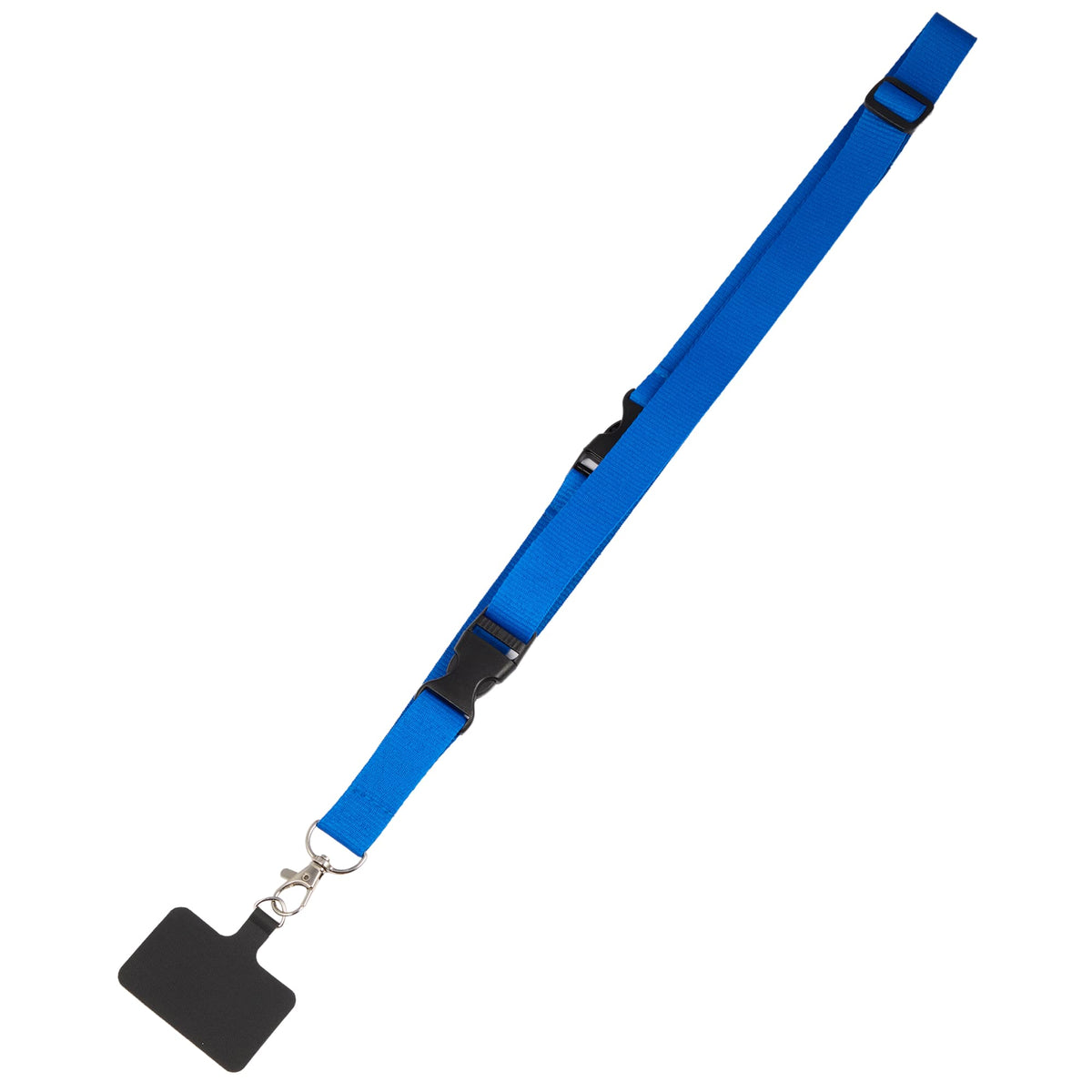 Recycled Crossbody Phone Lanyard, Adjustable - Blue - Right Angle 2