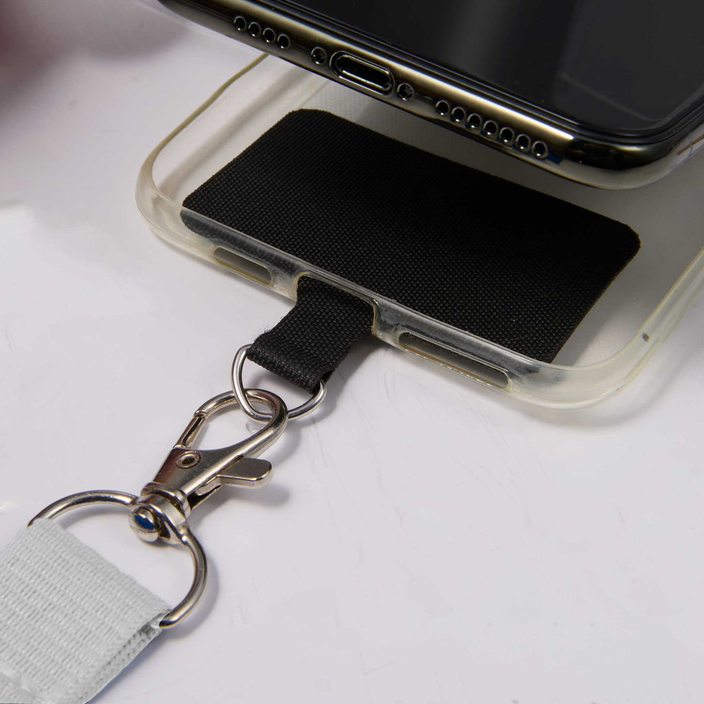 Recycled Crossbody Phone Lanyard, Adjustable - White - Detail 4
