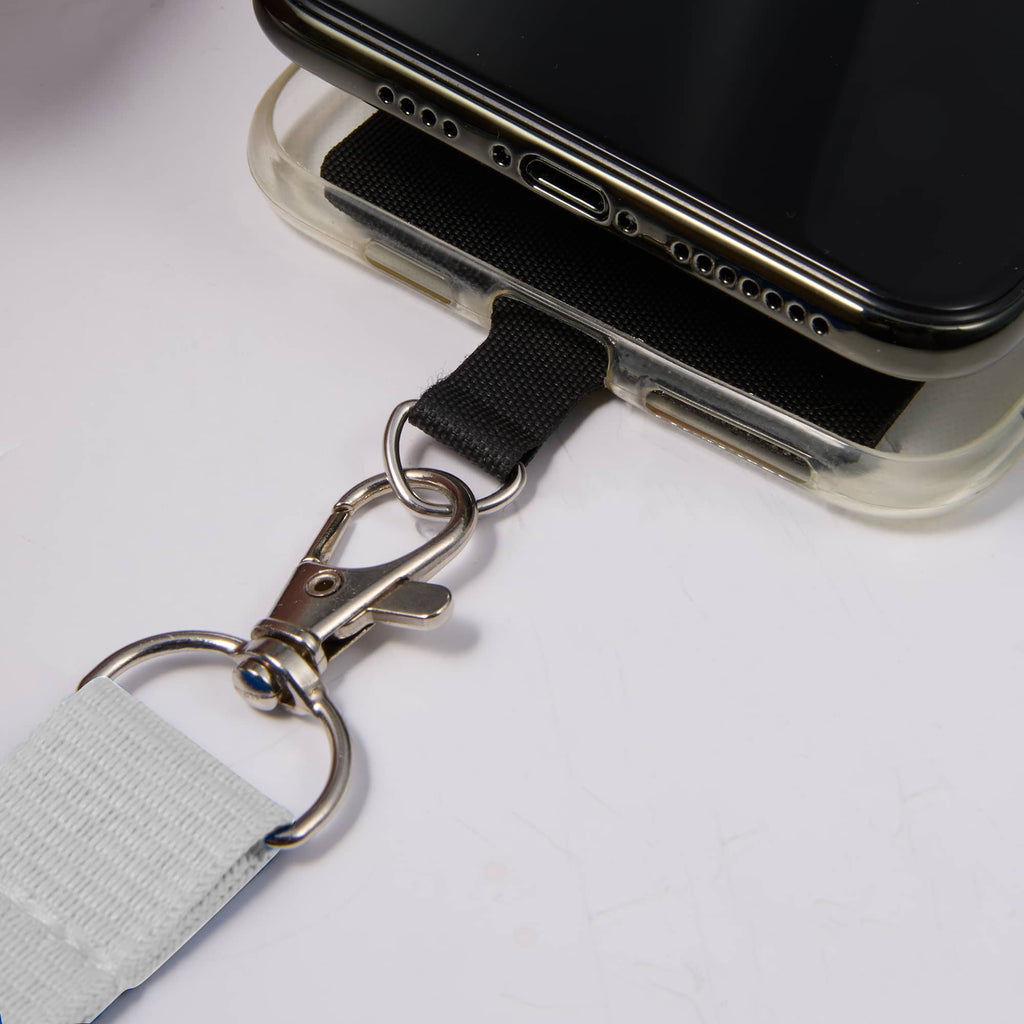 Recycled Crossbody Phone Lanyard, Adjustable - White - Detail 5