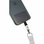 Recycled Crossbody Phone Lanyard, Adjustable - White - Detail