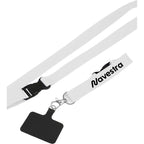 Recycled Crossbody Phone Lanyard, Adjustable - White - Right Angle