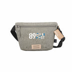 Recycled Fanny Pack with Lash Tab Full Color - Gray - Front